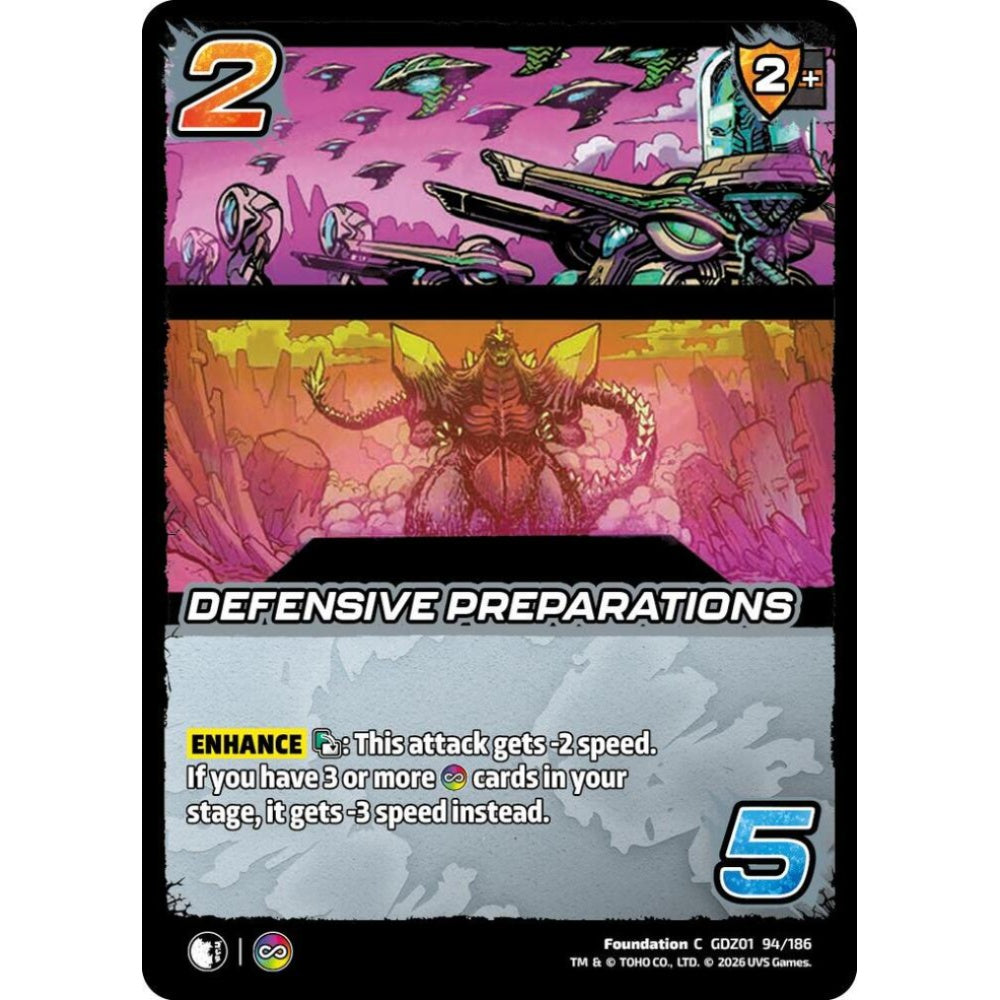 Defensive Preparations GDZ01 94/186 GDZ01 Universus Godzilla: Reign of Kaiju Foundation C