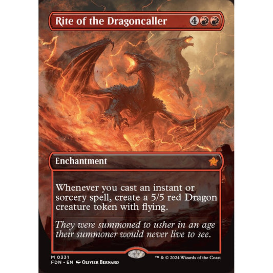 Rite of the Dragoncaller, 331, mythic, Magic: The Gathering, Foundations