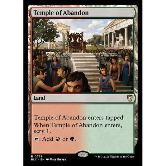 Temple of Abandon, 338, rare, Magic: The Gathering, Bloomburrow