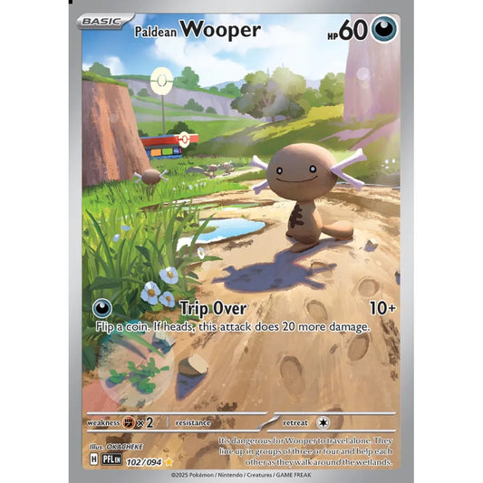 Paldean Wooper Illustration Rare 102/094 Pokemon Card Game Phantasmal Flames