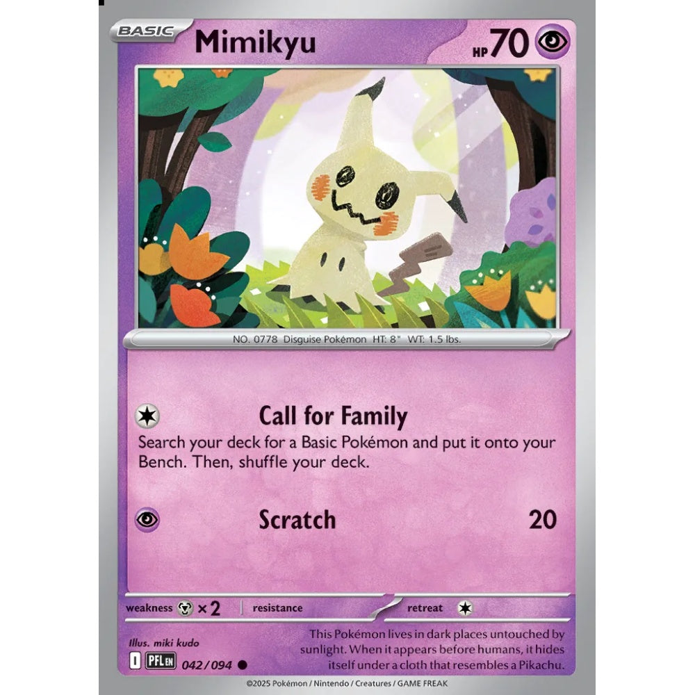 Mimikyu Common 042/094 Pokemon Card Game Phantasmal Flames