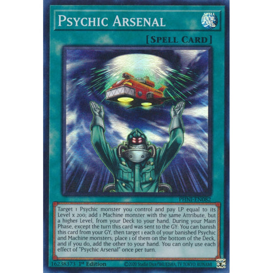 Psychic Arsenal PHNI-EN082 Super Super Rare Yu-Gi-Oh Phantom Nightmare in Art