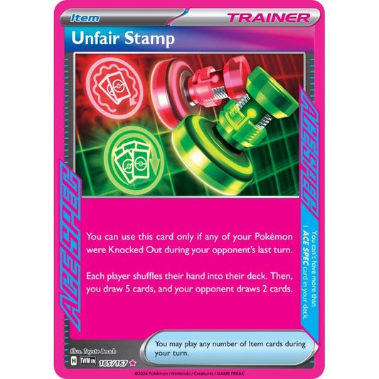 Unfair Stamp ACE SPEC Rare 165/167 Pokemon Card Game Twilight Masquerade