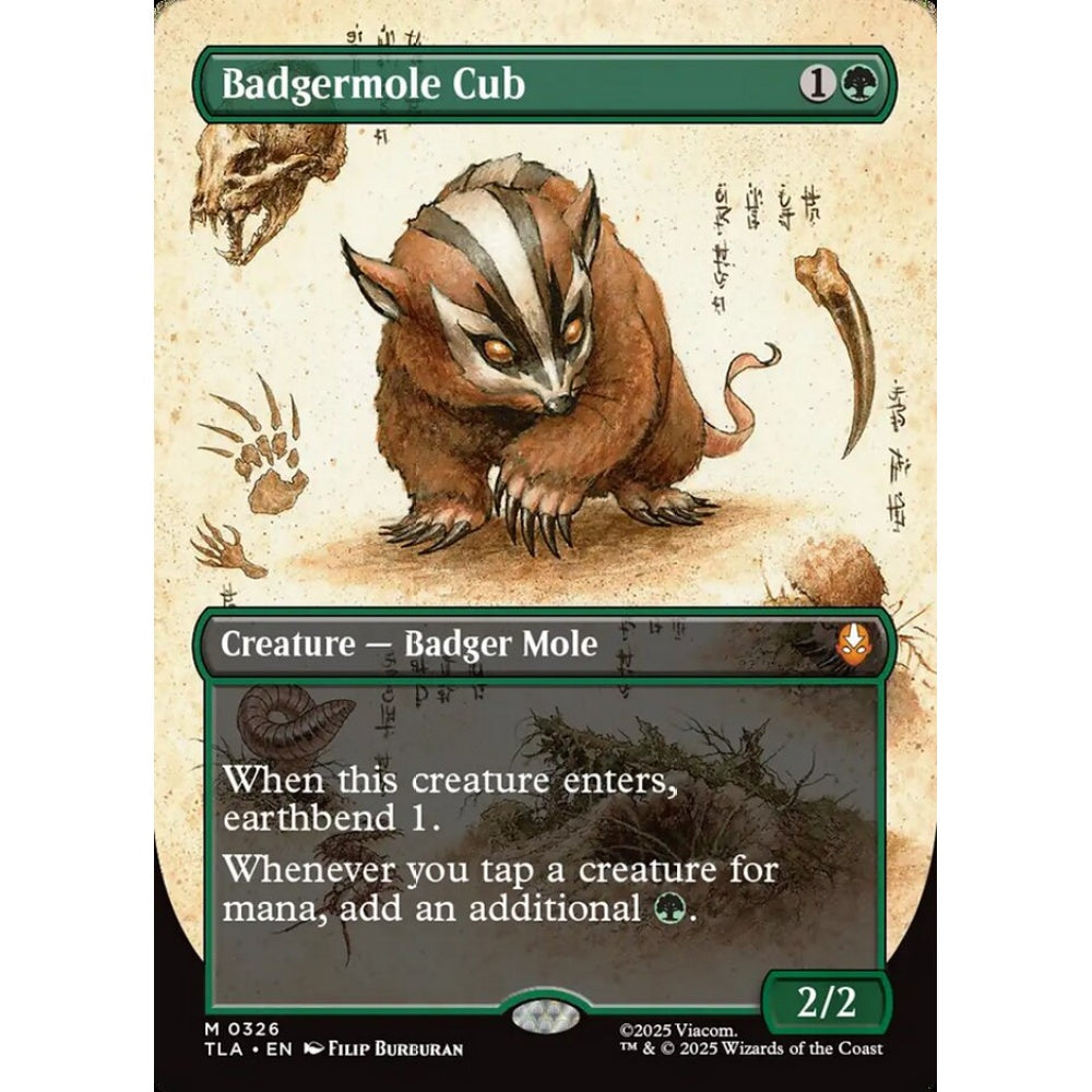 Badgermole Cub mythic 326 Magic the Gathering Avatar: The Last Airbender