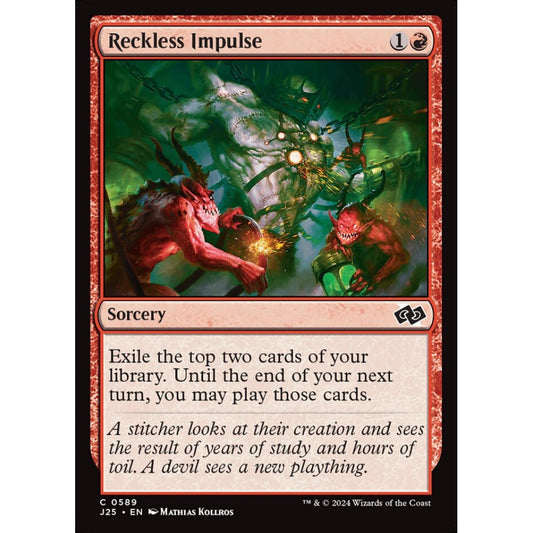 Reckless Impulse, 589, common, Magic: The Gathering, Foundations Jumpstart