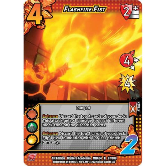 Flashfire Fist, 087/108, R, UniVersus, MHA04 League of Villains