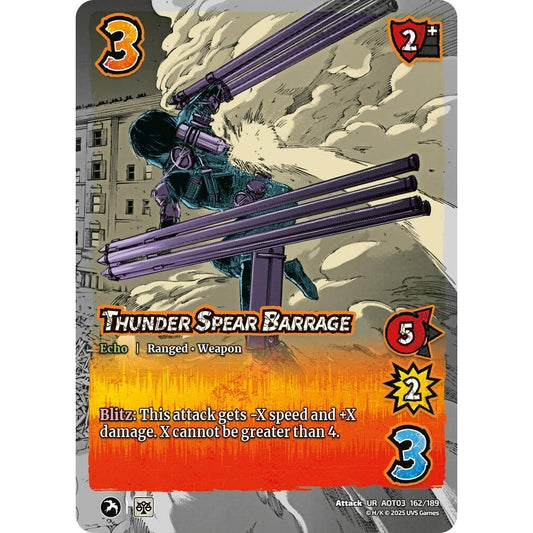 Thunder Spear Barrage 162/189 AOT03 Universus Attack on Titan: Apocalypse Attack UR
