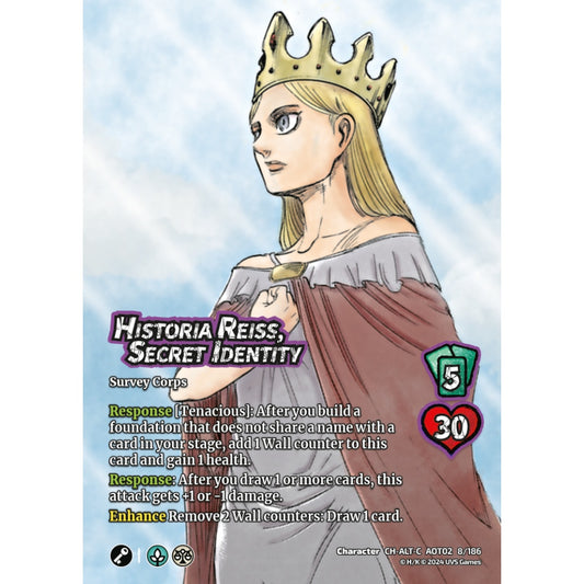 Historia Reiss, Secret Identity, 8/186, AOT02, Universus, Attack on Titan: Origins of Power, Character, CH-C-ALT