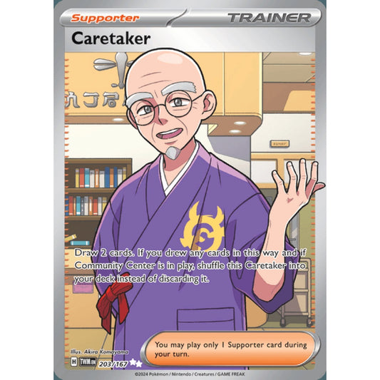 Caretaker Full Art 203/167 Pokemon Card Game Twilight Masquerade
