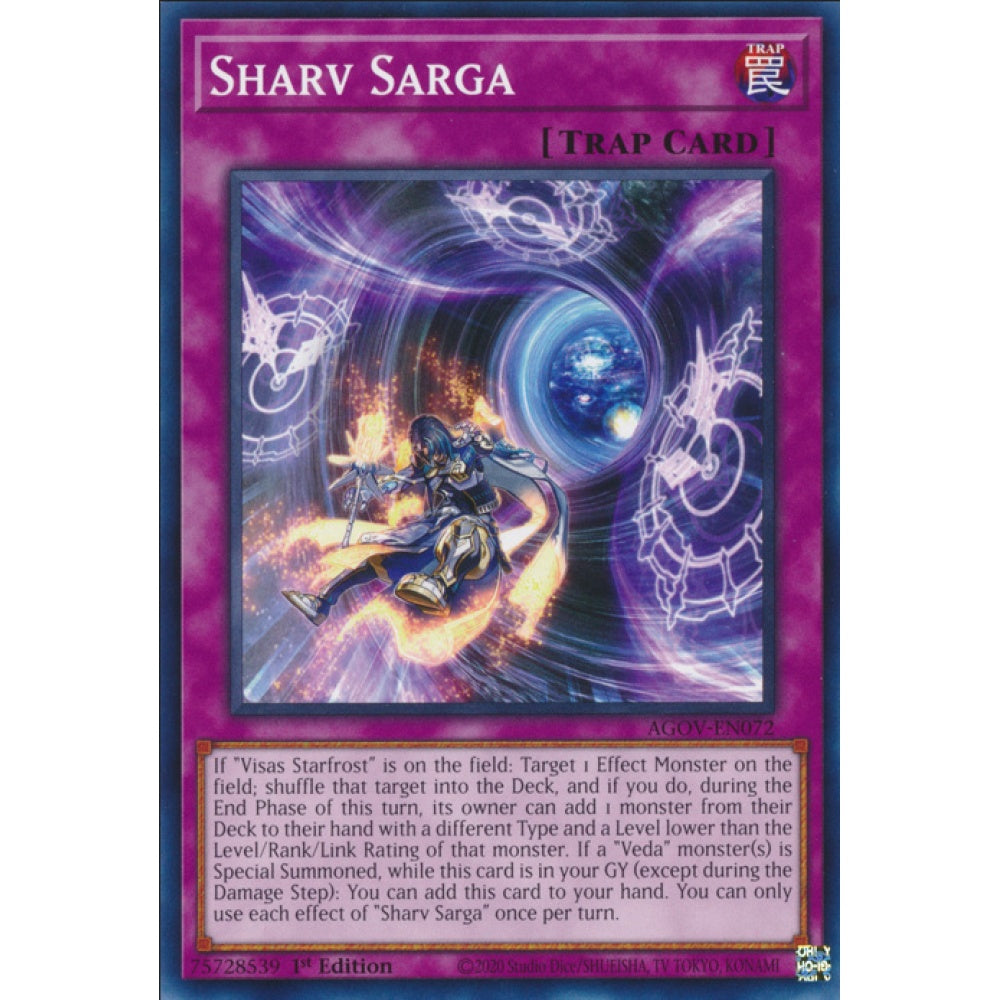 Sharv Sarga, AGOV-EN072, Common, Yu-Gi-Oh!, Age of Overlord