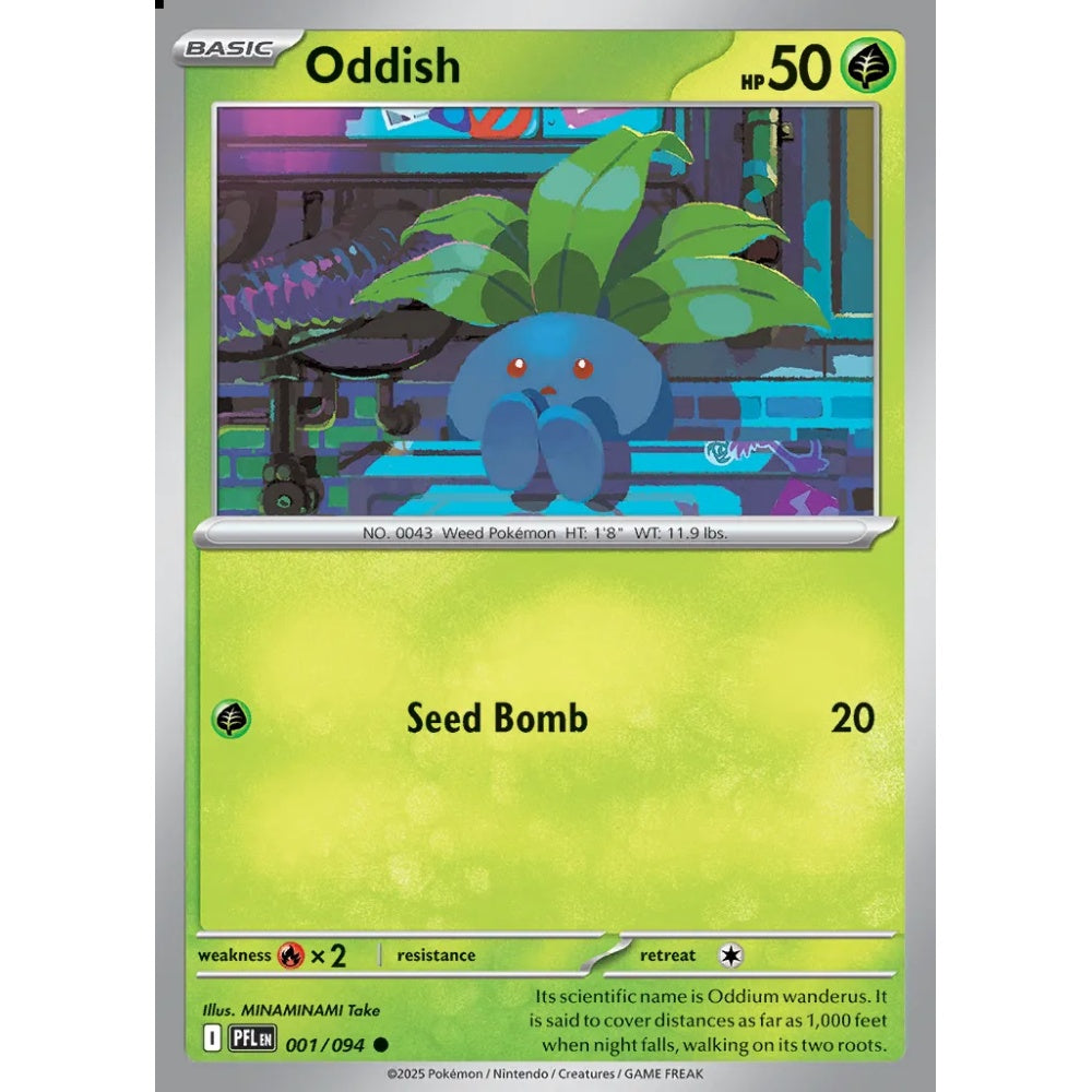 Oddish Common 001/094 Pokemon Card Game Phantasmal Flames