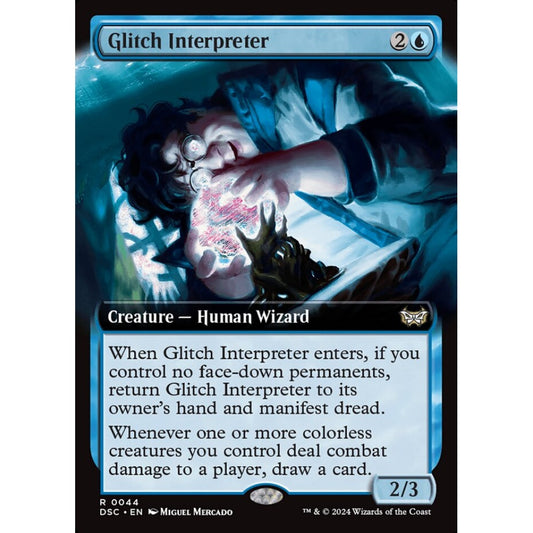 Glitch Interpreter, 44, rare, Magic: The Gathering, Duskmourn: House of Horror Commander