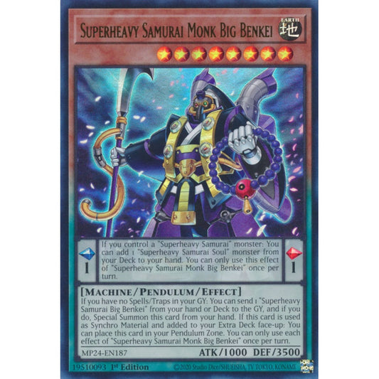 Superheavy Samurai Monk Big Benkei MP24-EN187 Ultra Ultra Rare Yu-Gi-Oh 25th Anniversary Tin: Dueling Mirrors in Art