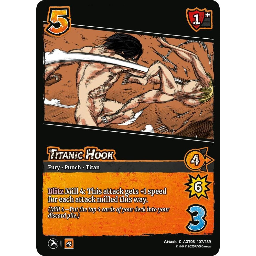 Titanic Hook 107/189 AOT03 Universus Attack on Titan: Apocalypse Attack C