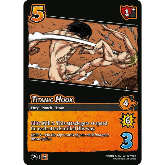 Titanic Hook 107/189 AOT03 Universus Attack on Titan: Apocalypse Attack C