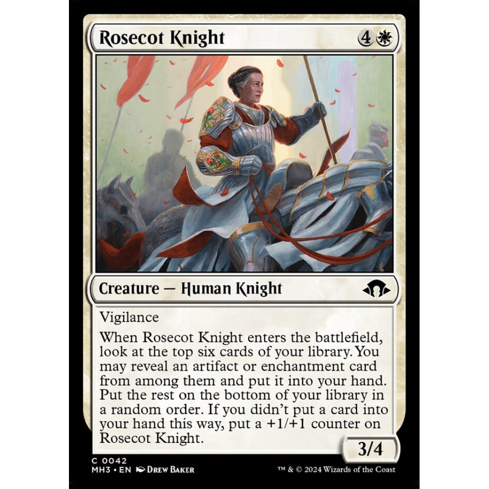 Rosecot Knight, 42, common, Magic: The Gathering, Modern Horizons 3