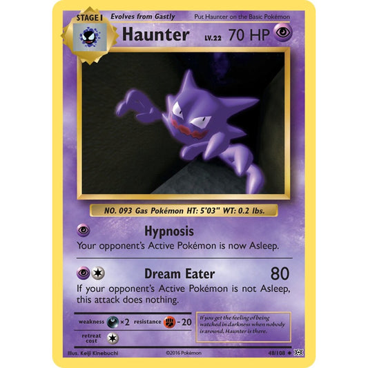 Haunter Uncommon 48/108 Pokemon Card Game Evolutions