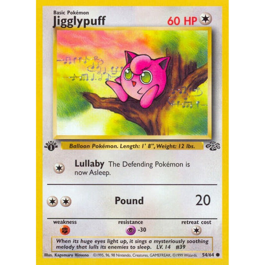 Jigglypuff Common 54/64 Pokemon Card Game Jungle