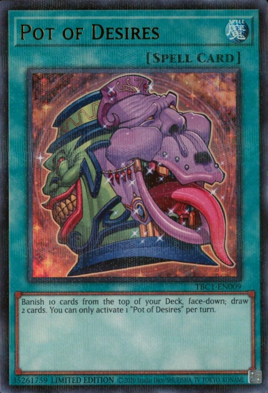 Pot of Desires RA01-EN056 QCR Quarter Century Secret Rare Yu-Gi-Oh 25th Anniversary Rarity Collection in Art
