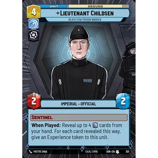 Lieutenant Childsen, 301, U, Star Wars Unlimited, Sparks Of Rebellion