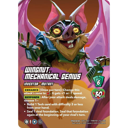 Wingnut, Mechanical Genius 212/186 TMNT01 Universus Teenage Mutant Ninja Turtles Character CH-C-ALT
