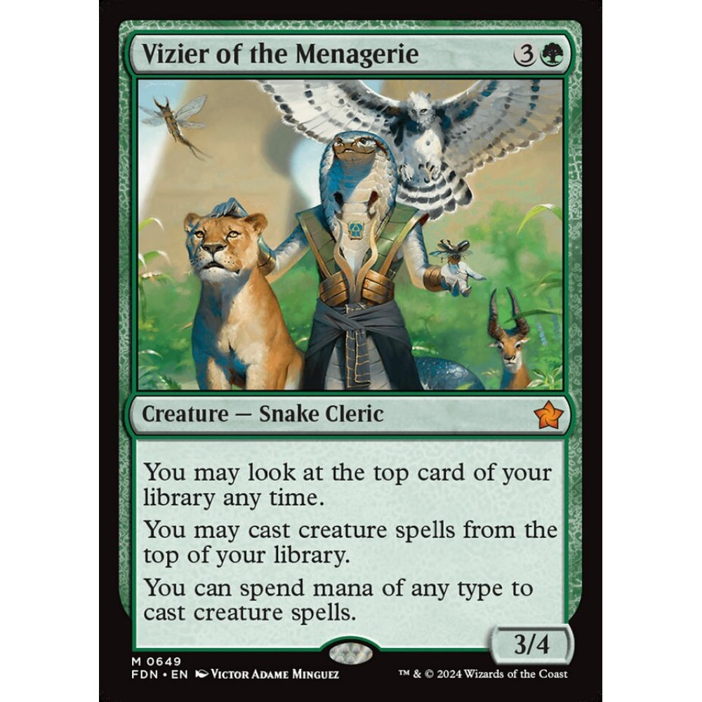 Vizier of the Menagerie, 649, mythic, Magic: The Gathering, Foundations