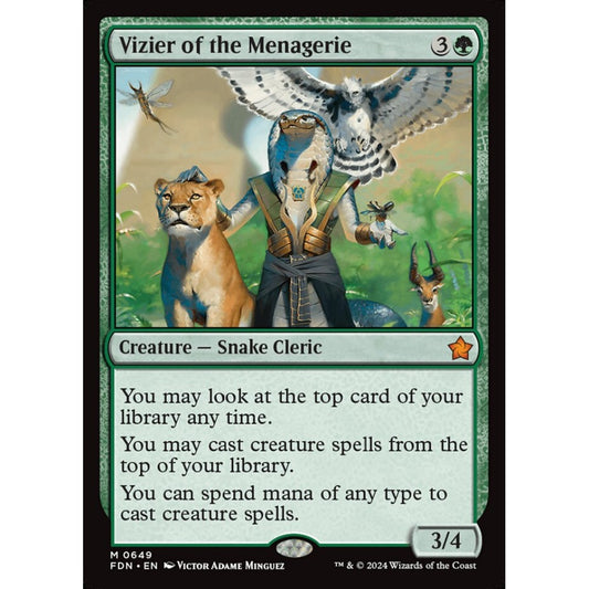 Vizier of the Menagerie, 649, mythic, Magic: The Gathering, Foundations