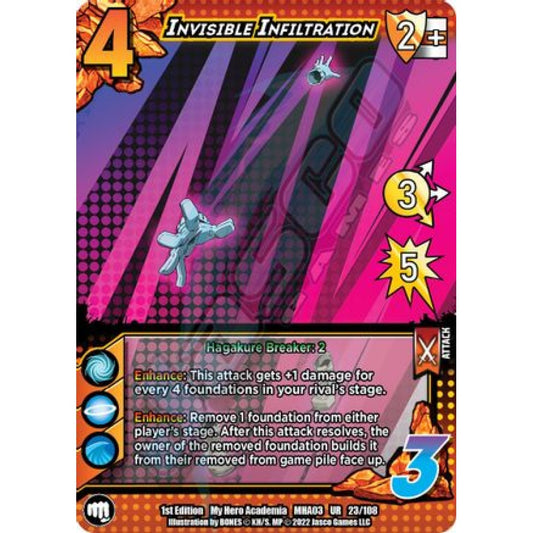 Invisible Infiltration, 23/108, UR, UniVersus, MHA03 Heroes Clash