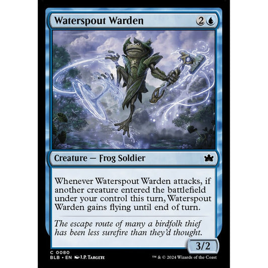 Waterspout Warden, 80, common, Magic: The Gathering, Bloomburrow