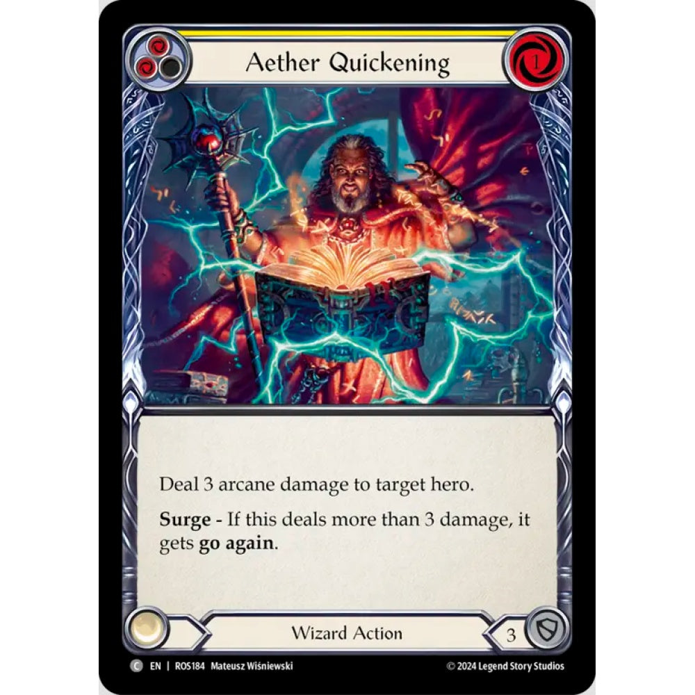 Aether Quickening (Yellow), ROS184, Common, Flesh and Blood, Rosetta