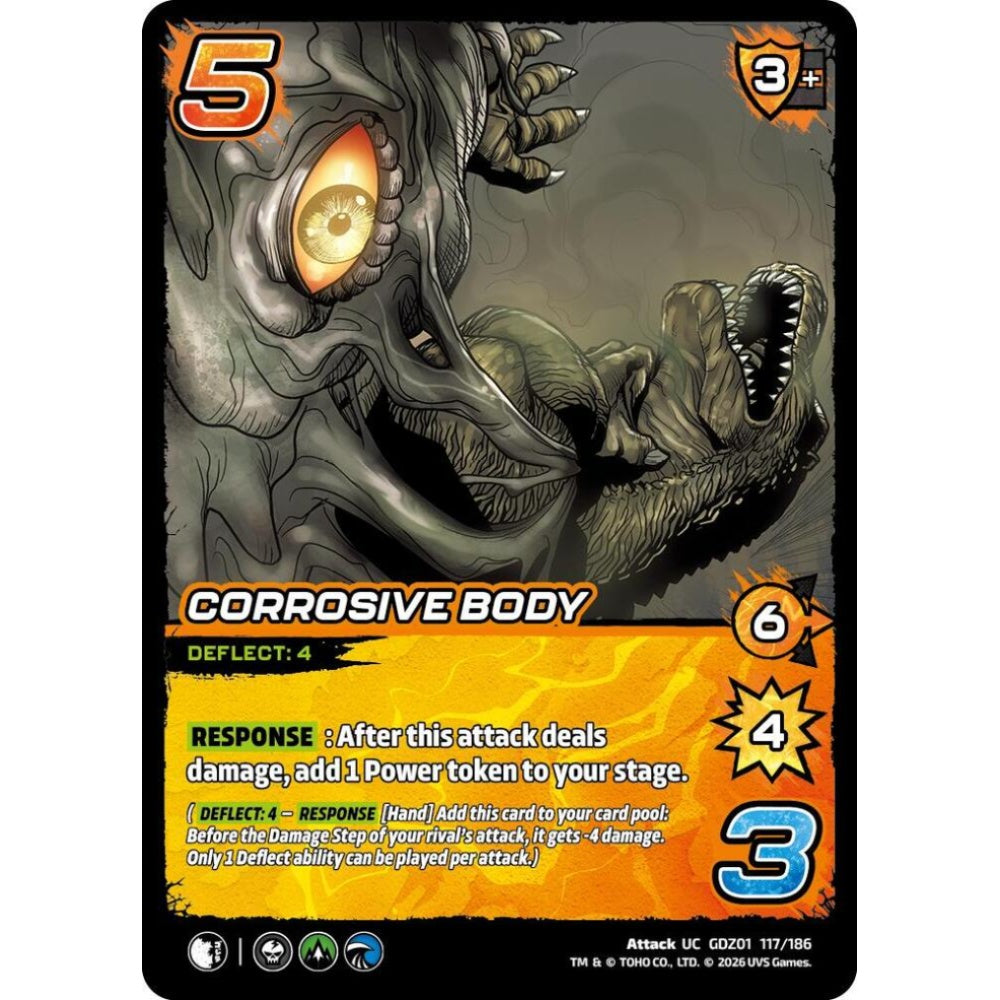 Corrosive Body GDZ01 117/186 GDZ01 Universus Godzilla: Reign of Kaiju Attack UC