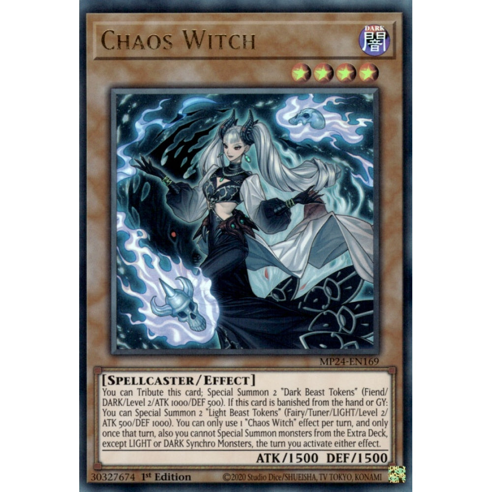 Chaos Witch MP24-EN169 Ultra Ultra Rare Yu-Gi-Oh 25th Anniversary Tin: Dueling Mirrors in Art