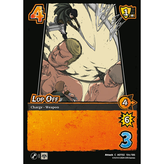 Lop Off, 154/186, AOT02, Universus, Attack on Titan: Origins of Power, Attack, C