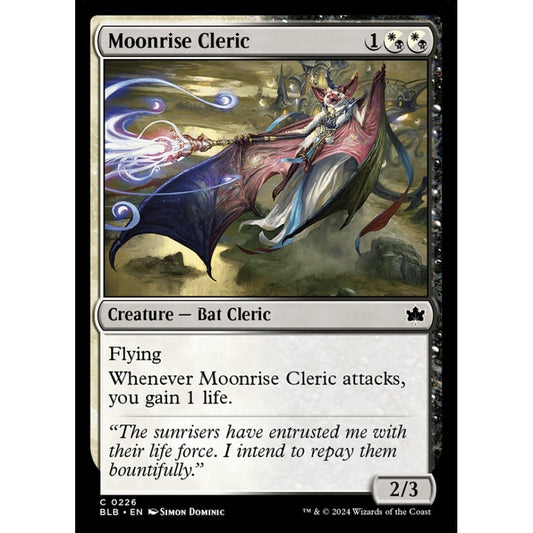 Moonrise Cleric, 226, common, Magic: The Gathering, Bloomburrow