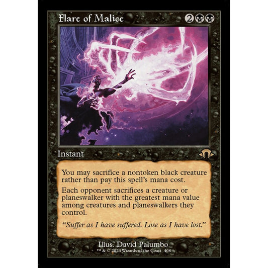 Flare of Malice, 408, rare, Magic: The Gathering, Modern Horizons 3