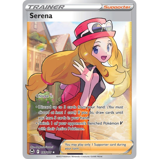Serena Rare Ultra 193/195 Pokemon Card Game Silver Tempest