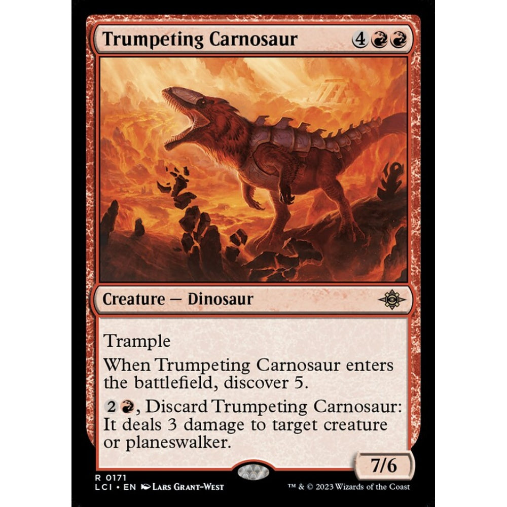 Trumpeting Carnosaur rare 171 Magic the Gathering The Lost Caverns of Ixalan
