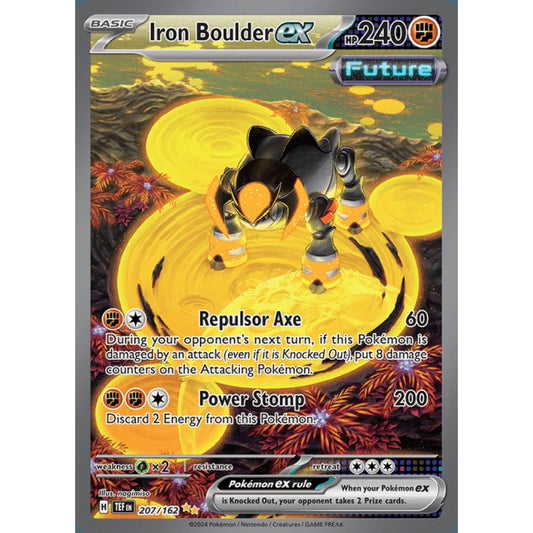 Iron Boulder ex Secret Illustration Rare 207/162 Pokemon Card Game Temporal Forces