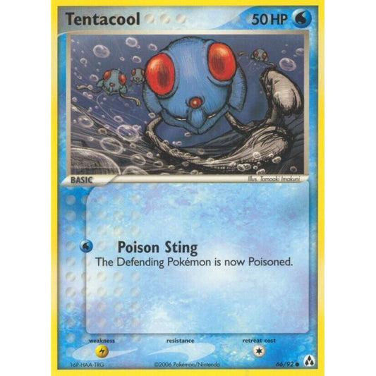 Tentacool Common 66/92 Pokemon Card Game EX Legend Maker