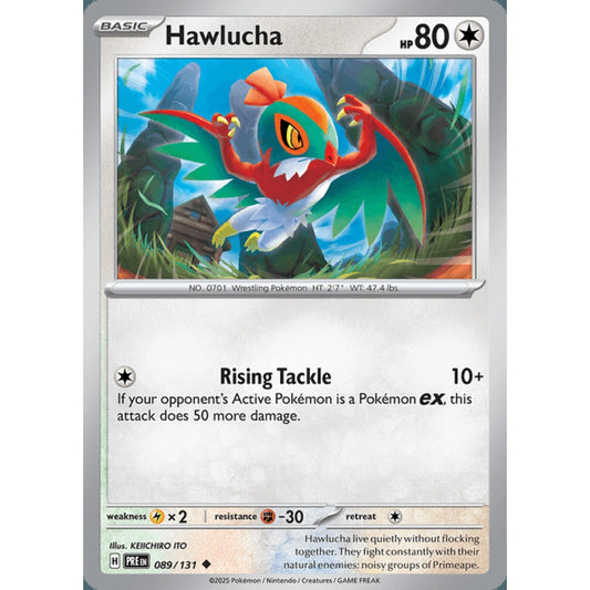 Hawlucha Uncommon 089/131 Pokemon Card Game Prismatic Evolutions