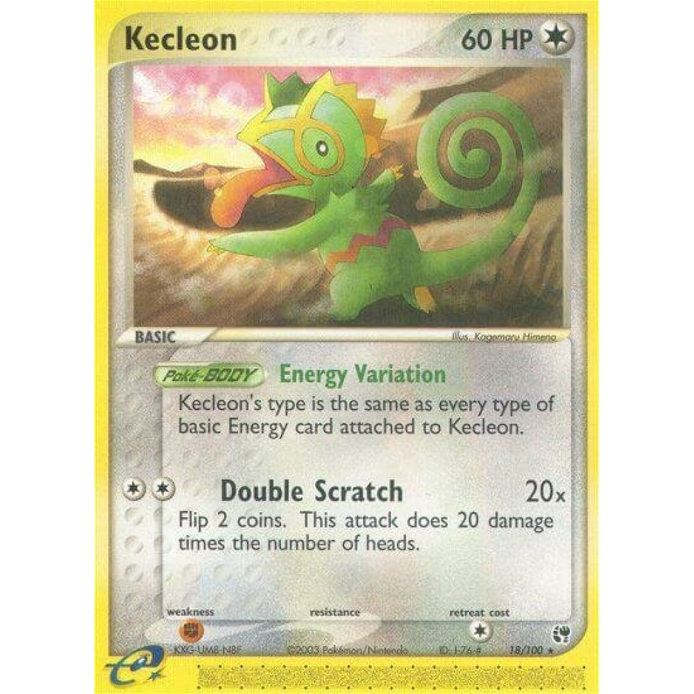 Kecleon Rare 18/100 Pokemon Card Game EX Sandstorm