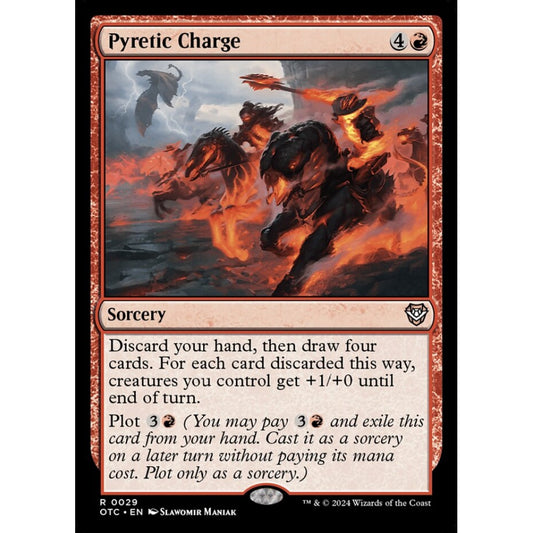 Pyretic Charge, 29, rare, Magic: The Gathering, Outlaws of Thunder Junction