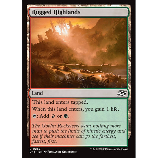 Rugged Highlands, 262, common, Magic: The Gathering, Aetherdrift