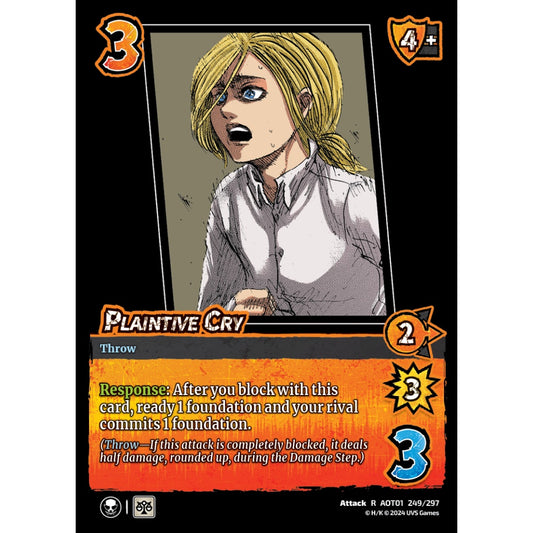 Plaintive Cry, 249/297, R, UniVersus, Attack on Titan: Battle for Humanity