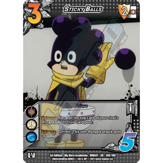 Sticky Balls, 108/180, XR, UniVersus, MHA01 My Hero Academia