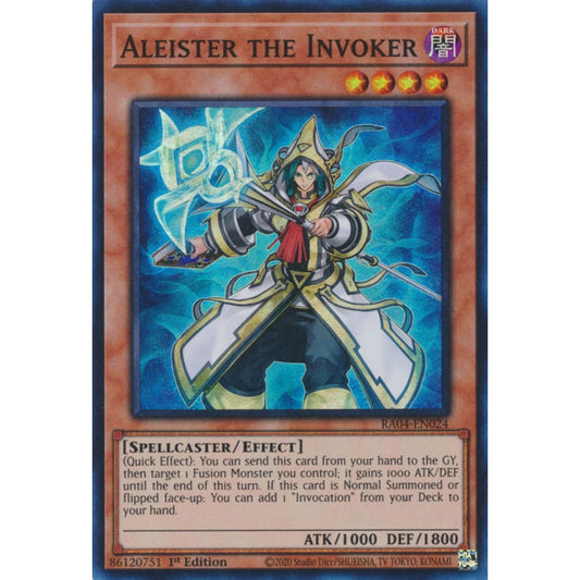 Aleister the Invoker RA04-EN024 Super Super Rare Yu-Gi-Oh Quarter Century Stampede in Alt-Art Art