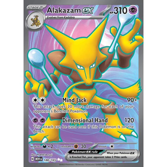 Alakazam ex Full Art 188/165 Pokemon Card Game Pokémon 151