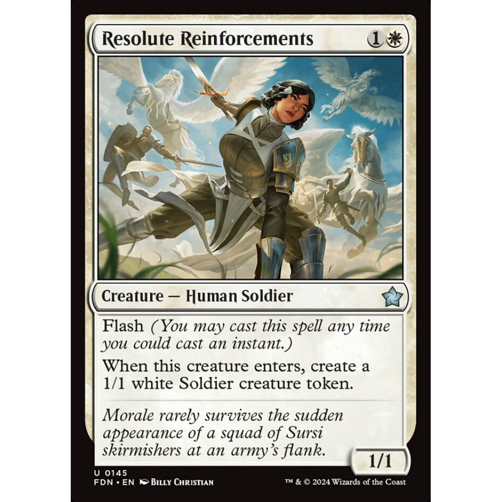 Resolute Reinforcements, 145, uncommon, Magic: The Gathering, Foundations