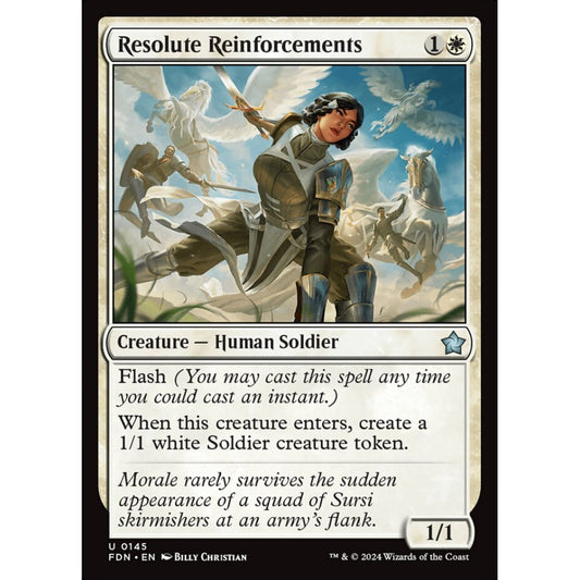 Resolute Reinforcements, 145, uncommon, Magic: The Gathering, Foundations