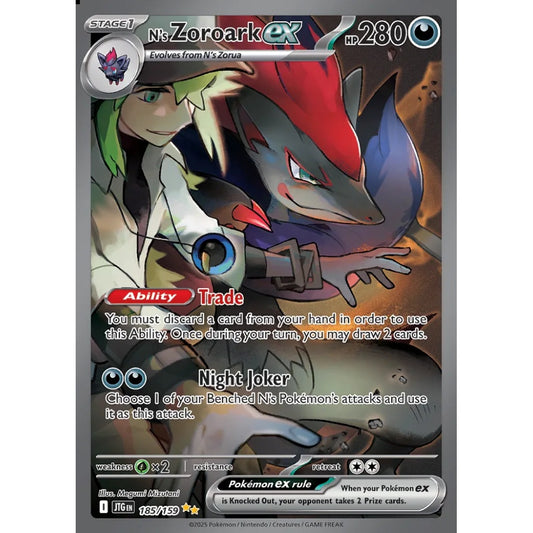 N's Zoroark ex Special Illustration Rare 185/159 Pokemon Card Game Journey Together